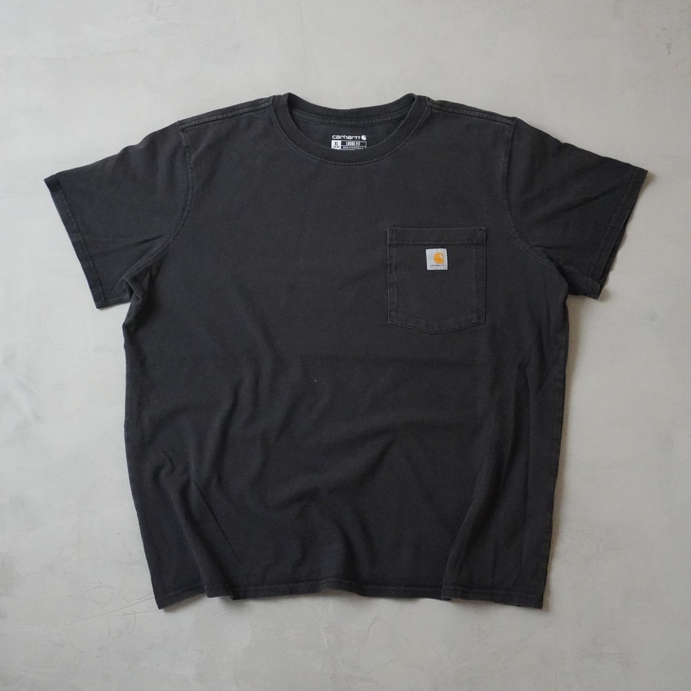 Carhartt Pocket T-Shirt XL Boys Black Loose Fit Short Sleeve Workwear Tee